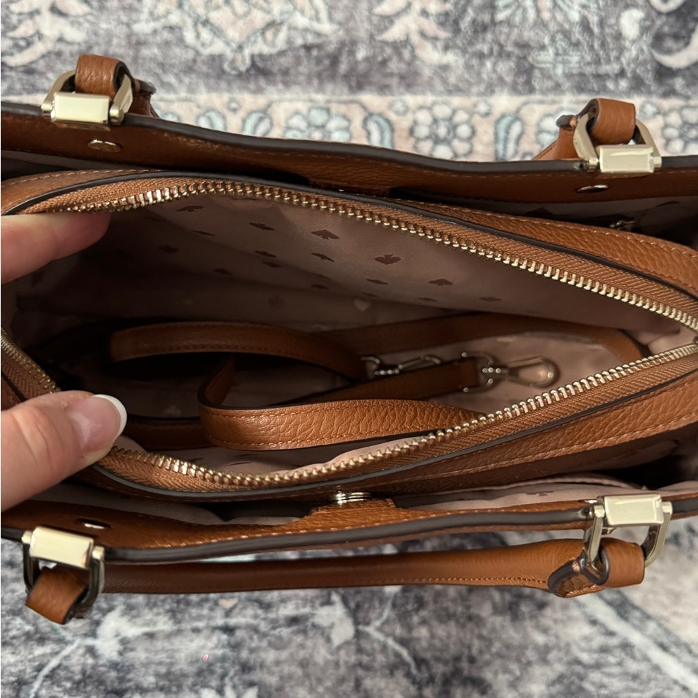 Kate Spade Leila Medium Triple Compartment Satchel in Warm Gingerbread - Picture 7 of 16